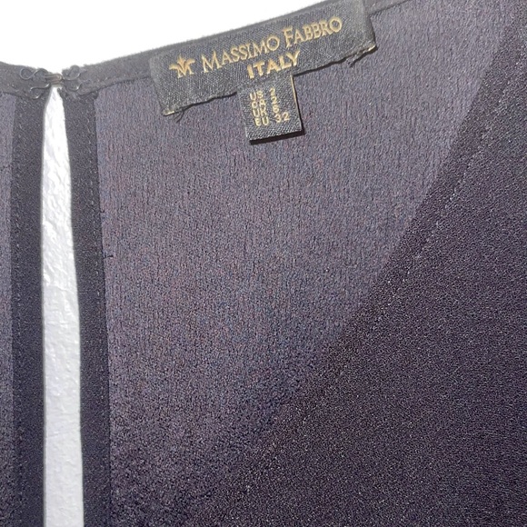 Long, bell sleeve business casual romper, black - Picture 5 of 6